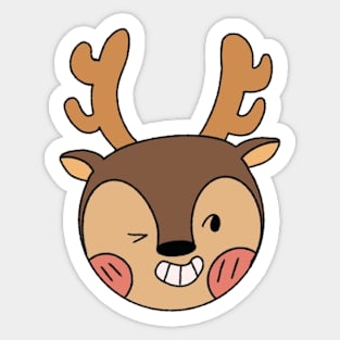 Adorable Reindeer Sticker